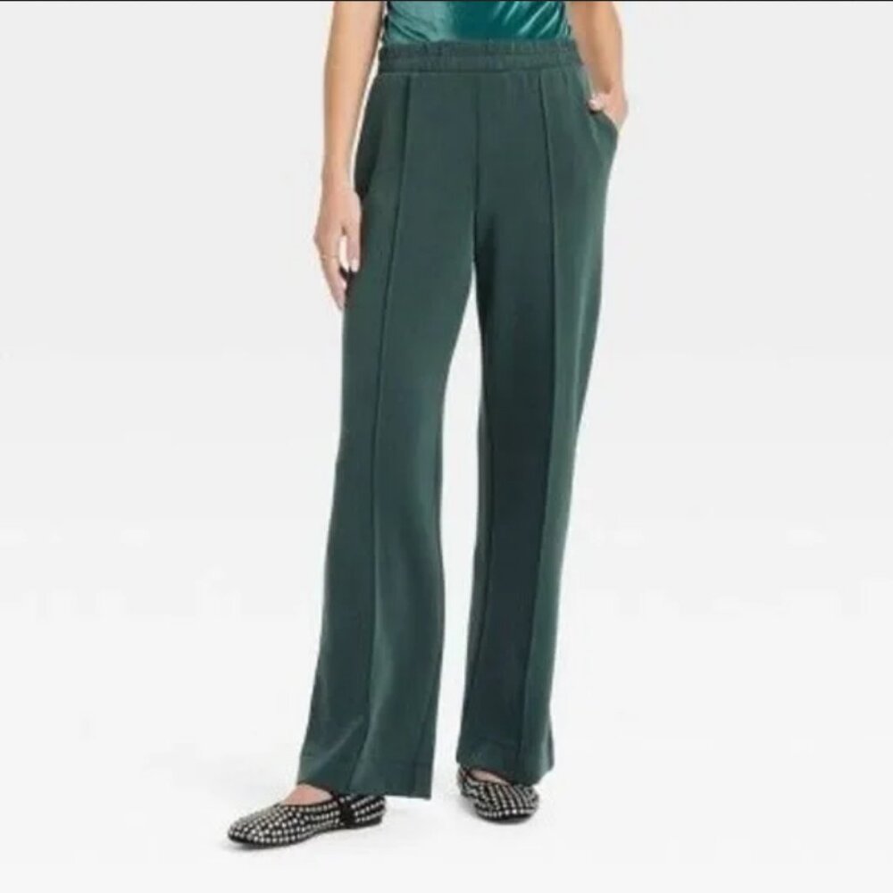 a new day Women's Wide Leg Pants - Dark Green
